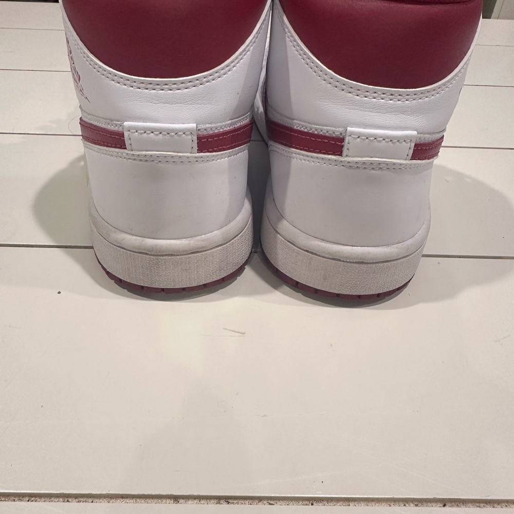 Women's White and Red High-Top Sneakers - Picture 4 of 6